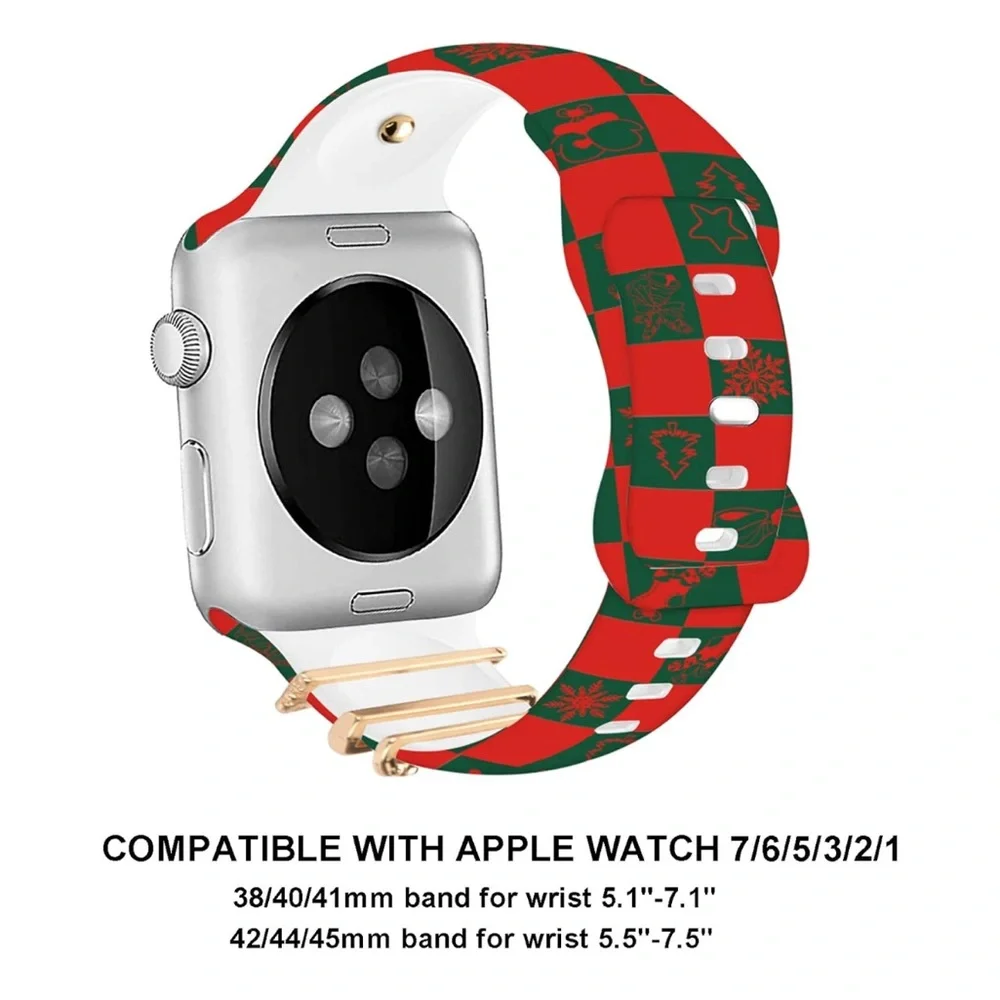 2024 Christmas Gold Apple Watch Band with Charms
